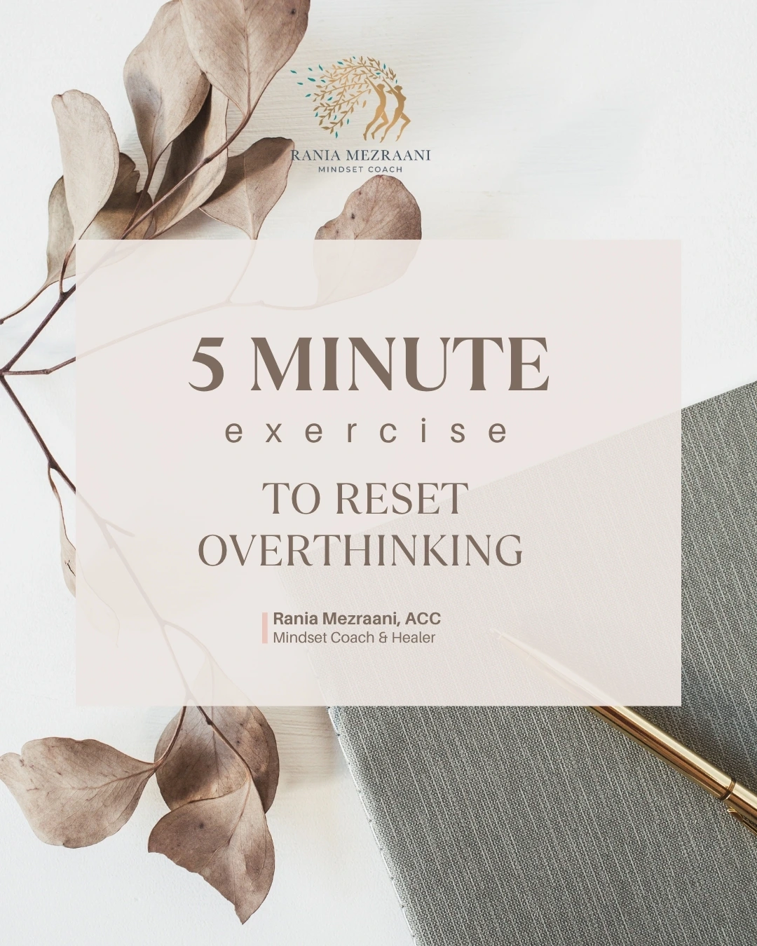 5 Minute exercise to reset  OVERTHINKING cover